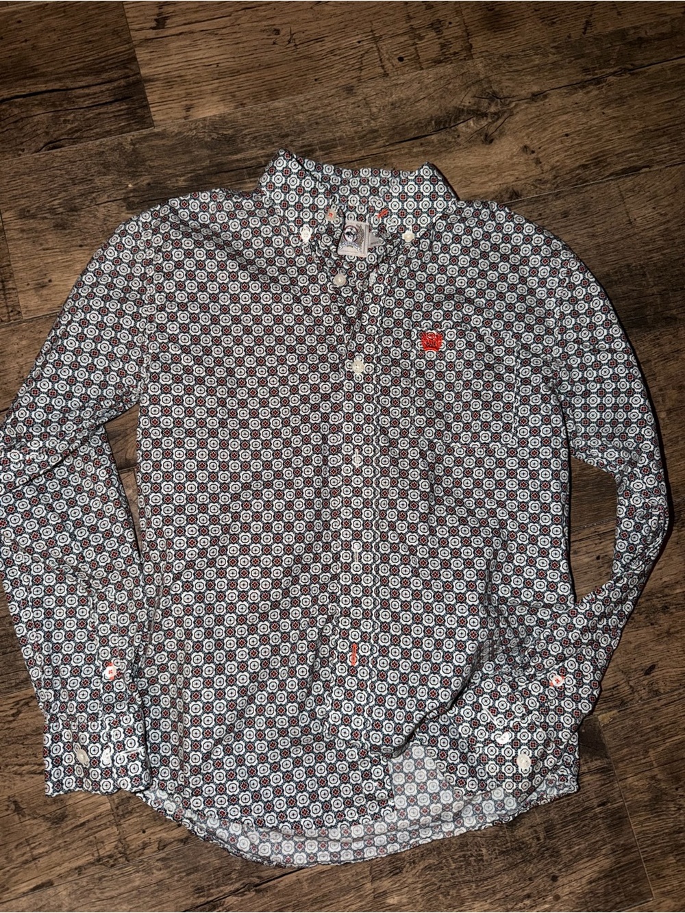 Boys Cinch Button Down Long Sleeve Shirt Western Size 10